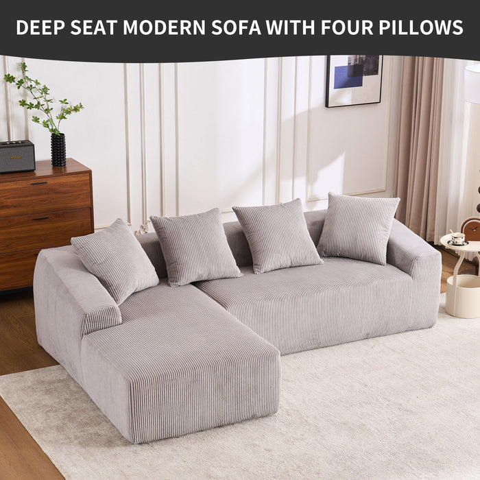 Combined 3 Seater Sofa With 4 Pillows