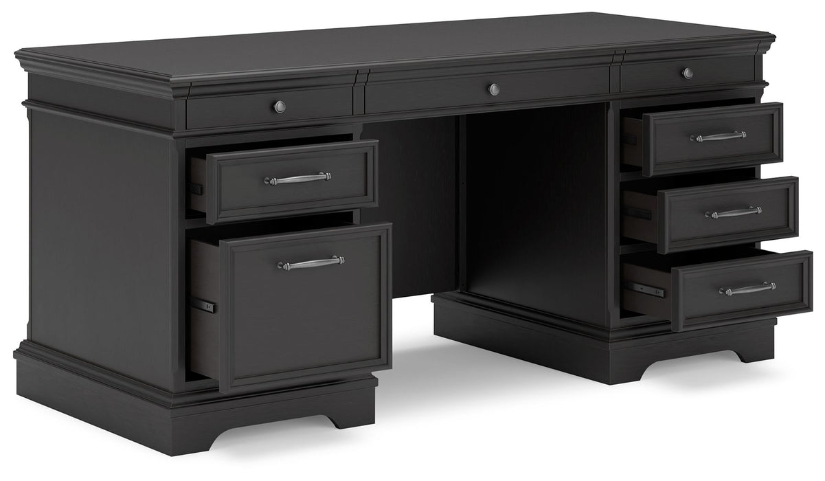 Beckincreek - Home Office Pedestal Desk - Black