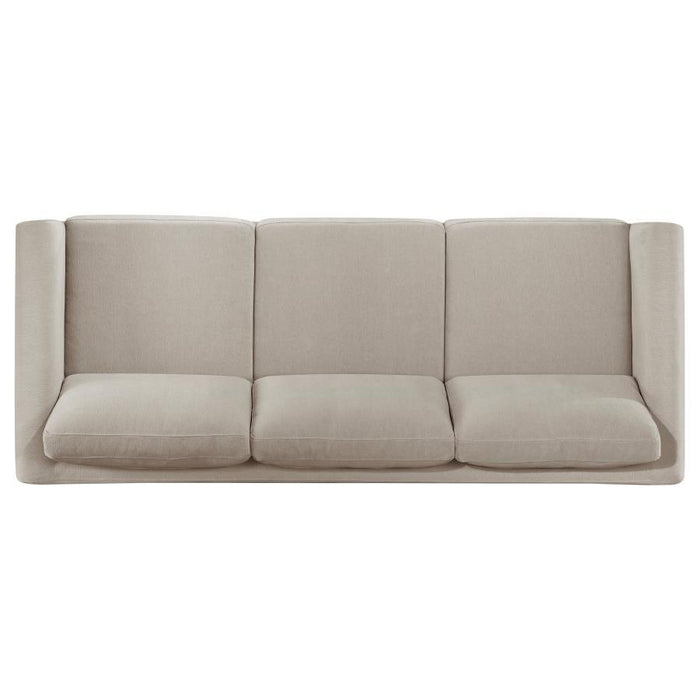 Islington - Fabric Upholstered Panel Arm Sofa - Taupe
