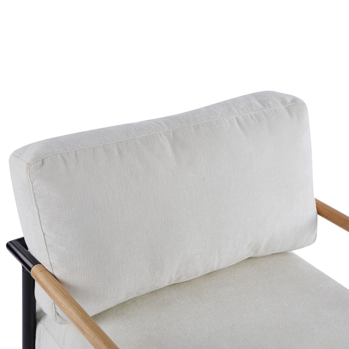 Modern Accent Chair With Plush Cushions, Cozy Seating