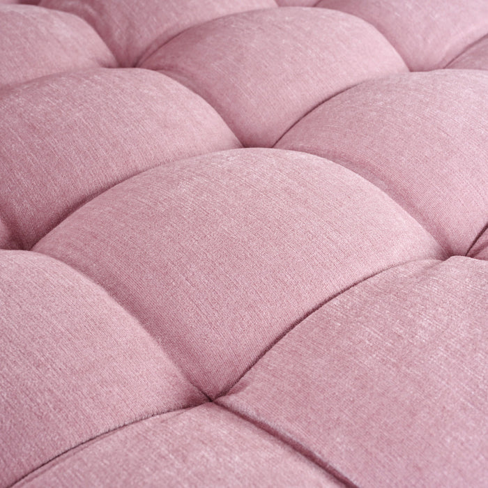 Modern Chaise Lounge Upholstered Sofa Couch With Tufted Seat And Detachable Pillows For Living Room