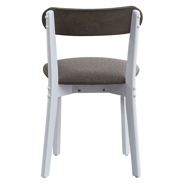 Fidelity - 5 Piece Dining Set - White & Gray