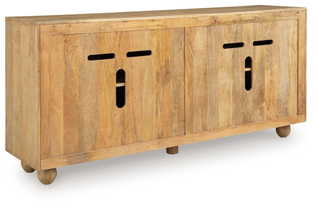 Niam - Accent Cabinet - Light Antique Beige