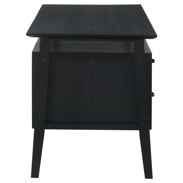 Goodson 64-inch 4-Drawer Double Pedestal Computer Desk Black