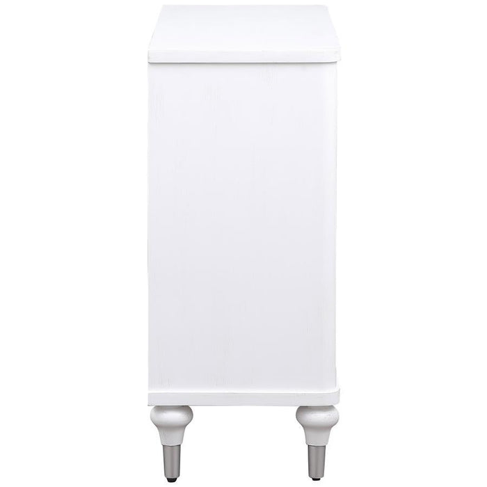 Cardella - 2 Door Mandala Accent Cabinet - Distressed White