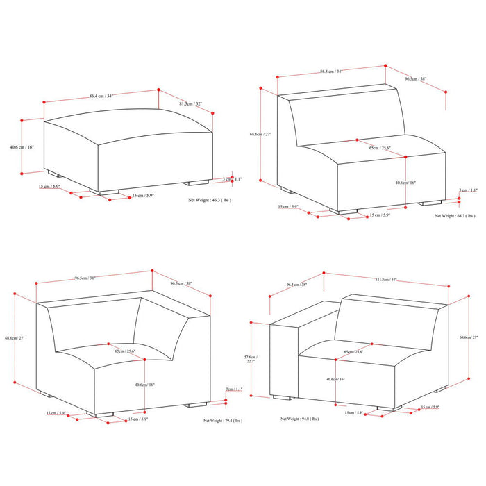 Rex - Handcrafted Sectional Sofa And Ottoman