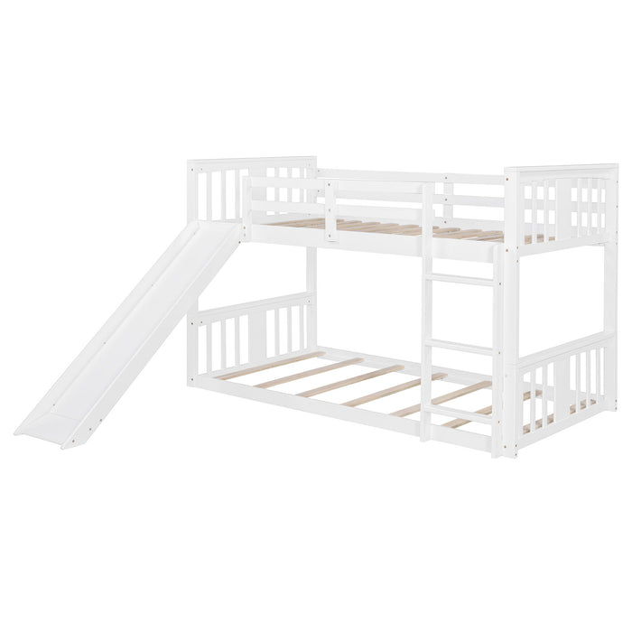 Bunk Bed With Convertible Ladder And Slide