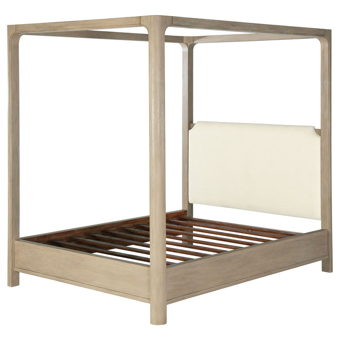 Solano 85-inch Eastern King Canopy Bed Weathered Mango