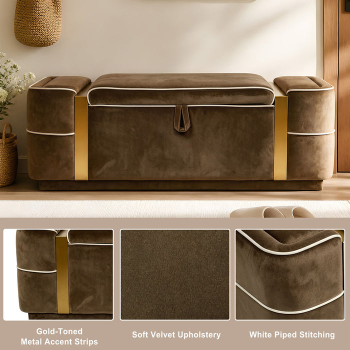 Storage Bench Upholstered Ottoman Bed End Bench With Lift Top Storage