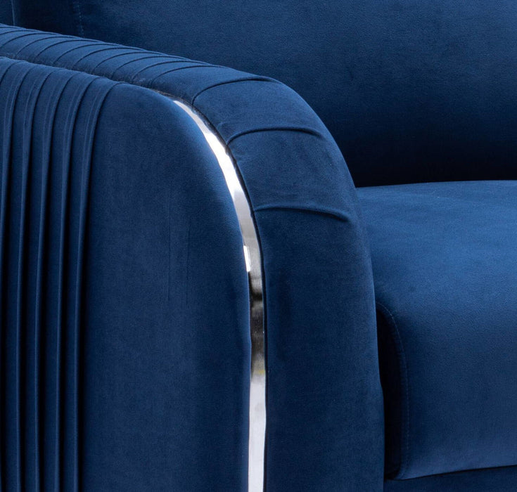 Acme Wenona Chair, Blue Velvet Lv01776