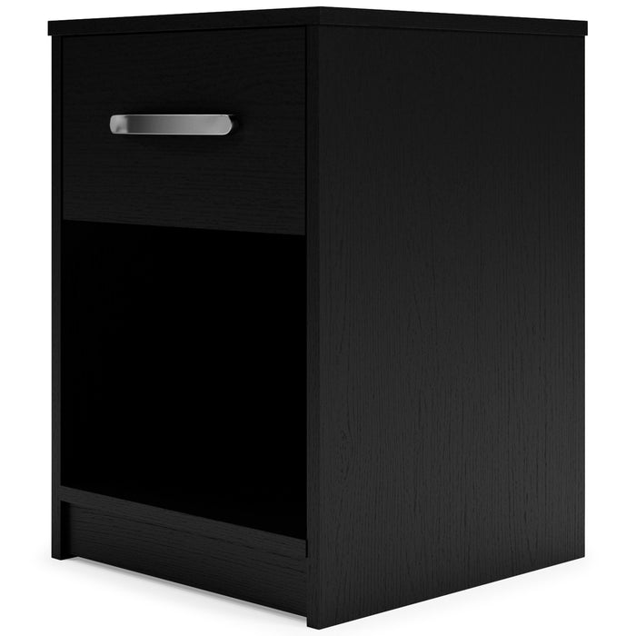 Finch - One Drawer Night Stand - 23" Height - Black