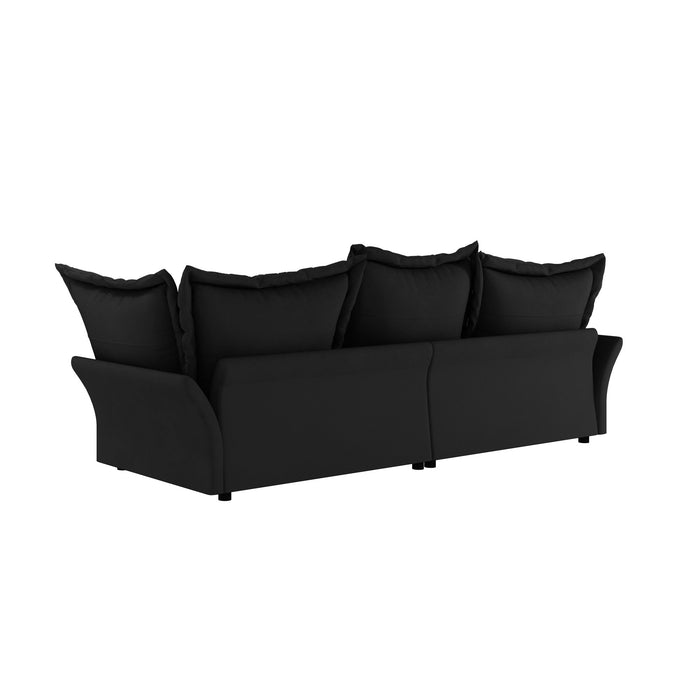 Modern Comfy Upholstered Sofa Cloud Couch, Deep Seat Couches With Multiple Large Soft Pillows