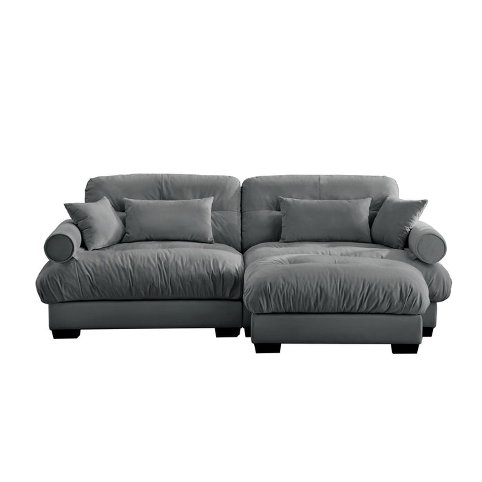 Super Comfort Oversized Modular Sectional Sofa With Movable Ottoman