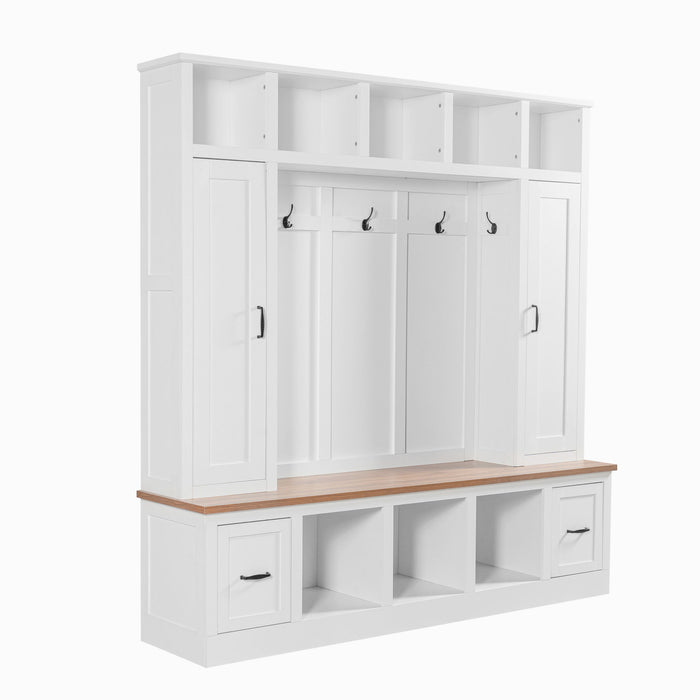 Hall Tree With Storage Bench, Entryway Coat Rack With Hooks