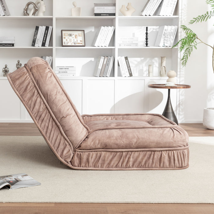 Upholstered Human Dog Bed And Pets, Bean Bag Floor Sofa With Massage Pillow, 5 Adjustable Positions & 2 Soft Pillows