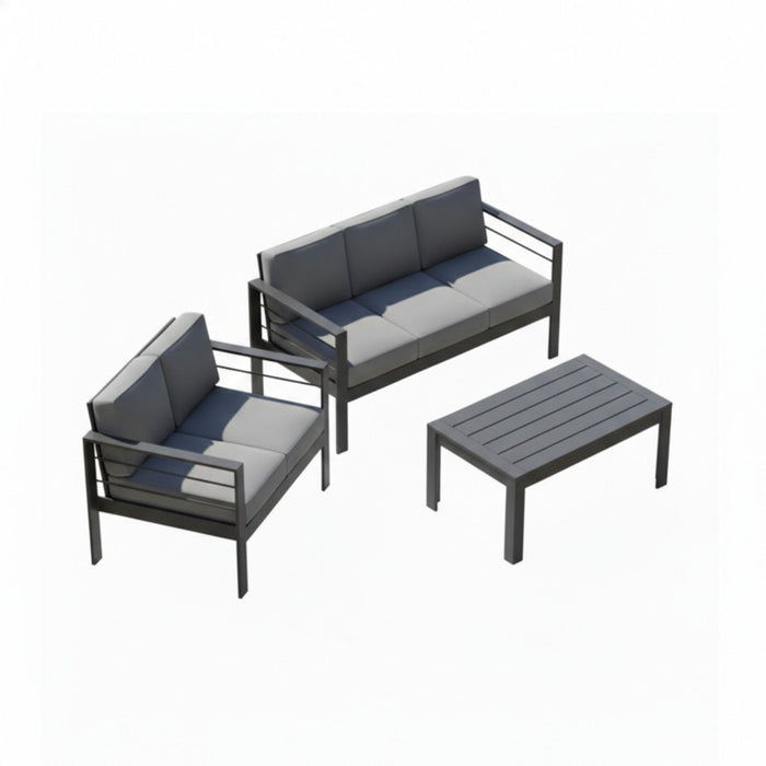 Outdoor Patio Set, All-Weather With Thick Cushions
