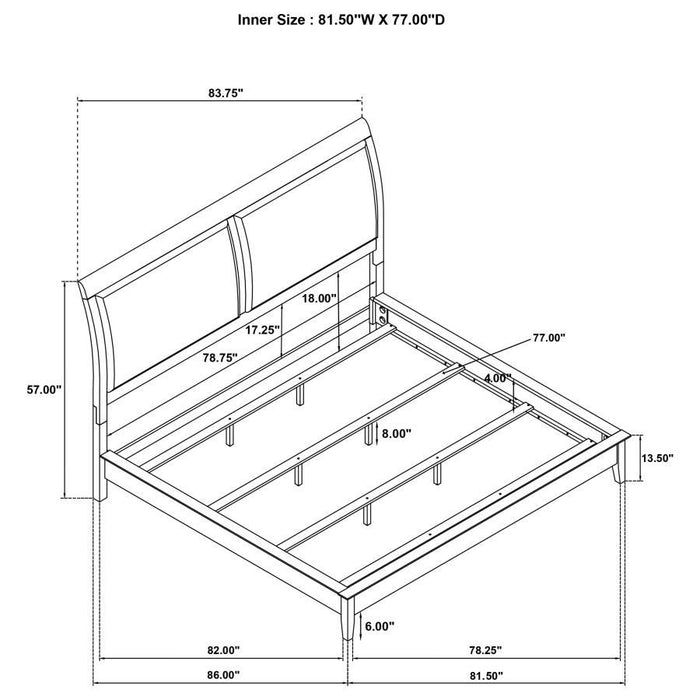Bexhill - 56" Upholstered Panel Bed