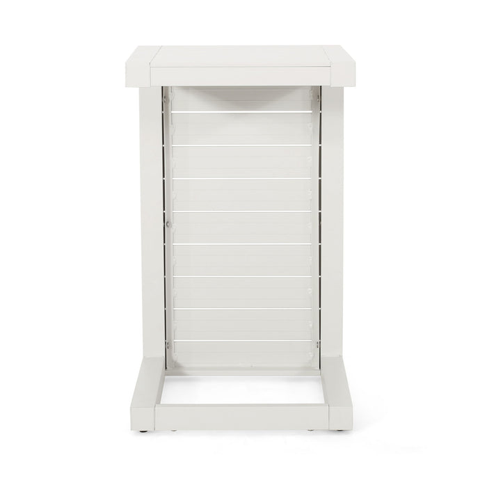 Aluminum Outdoor C - Shaped Side Table For Patio