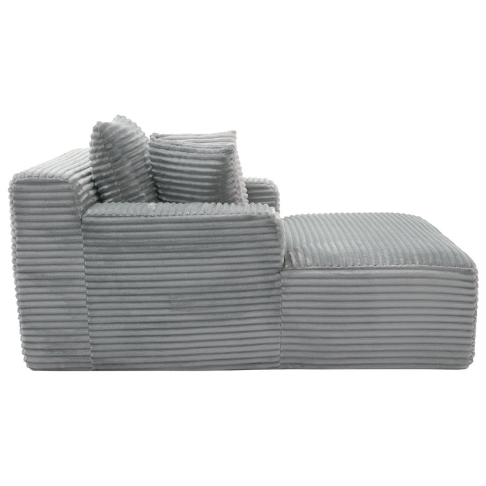 Modern Full Compressed Chaise Lounge Sofa Bed With Removable Pillows