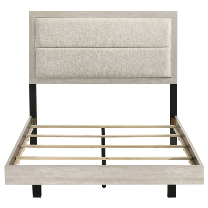 Trenton 54-inch Wood Full Panel Bed Rustic Cream