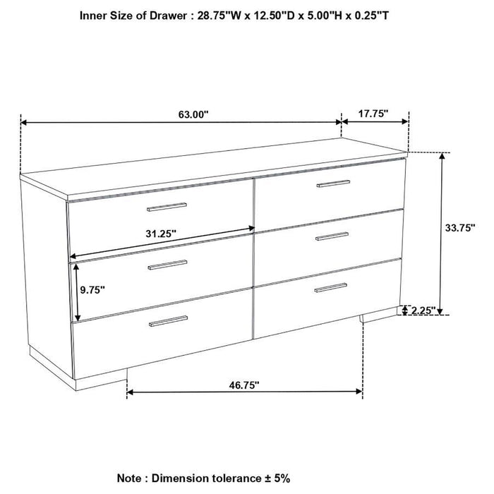 Felicity - 6-Drawer Dresser