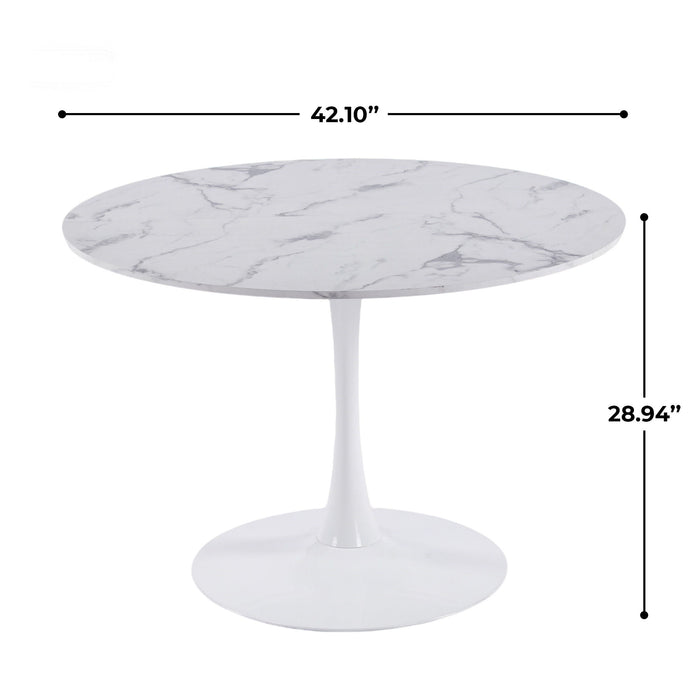 Round Tulip Table, Pedestal Design