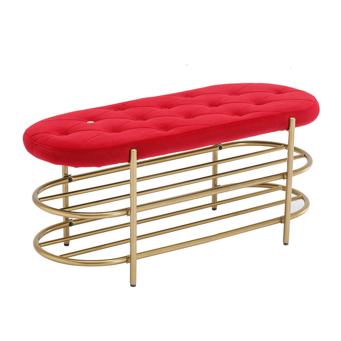Coolmore Living Room Bench, End Of Bed Bench - Red