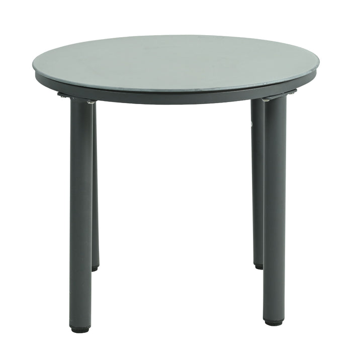 6 Piece Patio Set, Half Moon Outdoor Sectional Sofa With 2 High Low Coffee Tables, 4 Pillows & Cushions