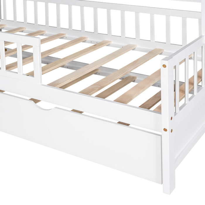 Playhouse Bed With Trundle, Kids Bed With Shelf