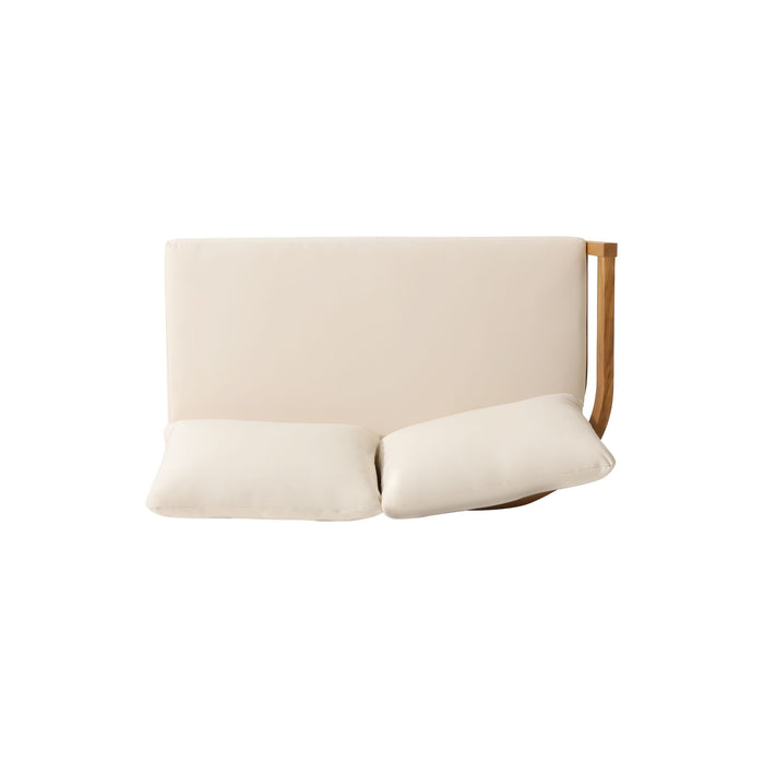 Brooklyn - Sofa Set Rounded Tuxedo Design - Teak / Beige