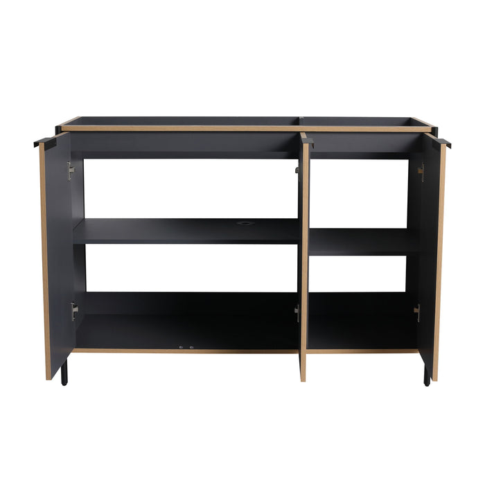 Contemporary Freestanding Bathroom Vanity With Adjustable Shelves