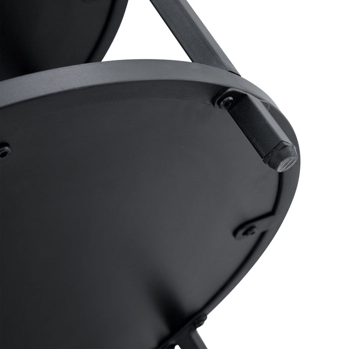 Diameter - Modern Splicing Circular Dining Table Double Layer Storage - Wood / Black