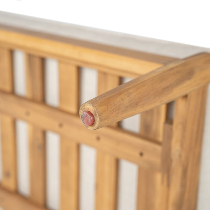 Terassi - Outdoor Lounge Chair (Set of 2) With Cushions - Beige / Light Teak