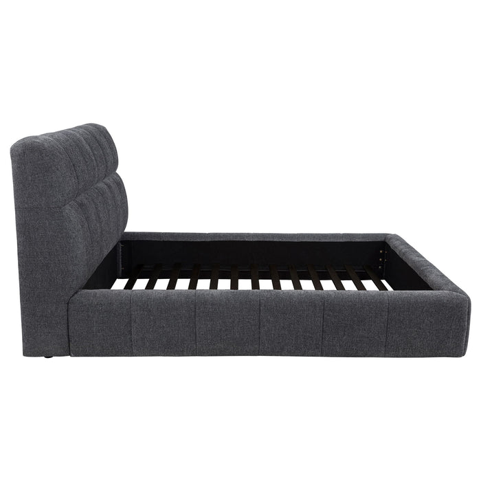Nollet 48-inch Upholstered Queen Panel Platform Bed Grey