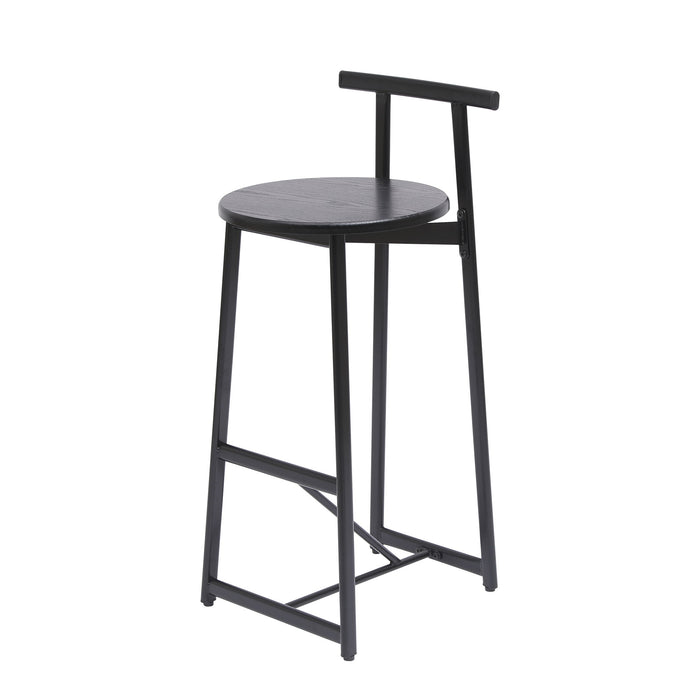 Modern Bar Stools With Backrest For Kitchen (Set of 3)