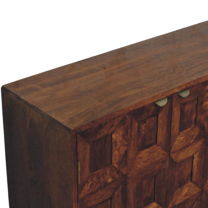 Solis - Carved 4 Door Sideboard - Brown