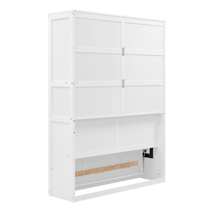 Murphy Wall Bed With Shelves, Space Saving