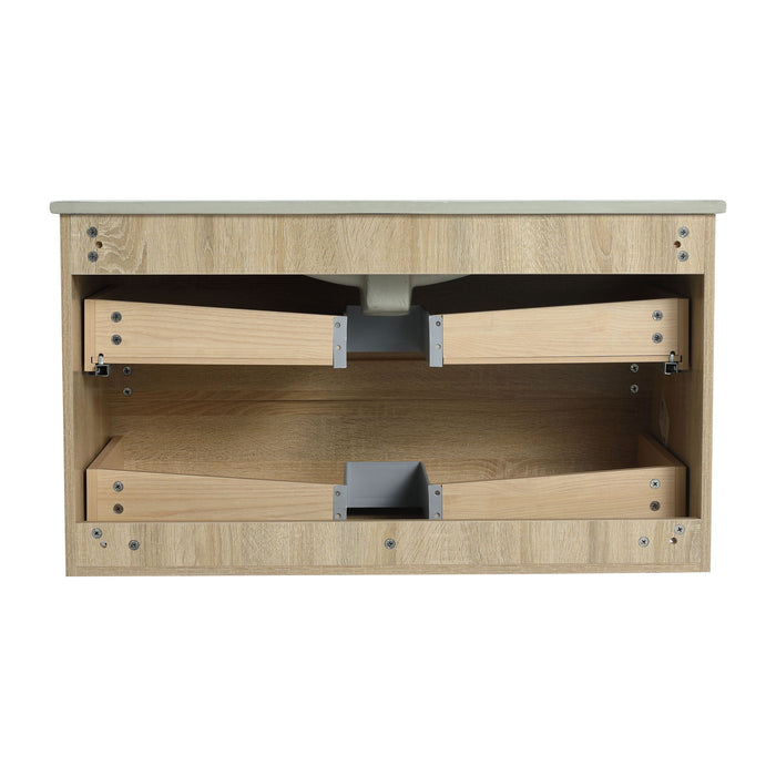 Wall Mounted Bathroom Vanity Cabinet, Soft Close Drawers (Vanity Only)