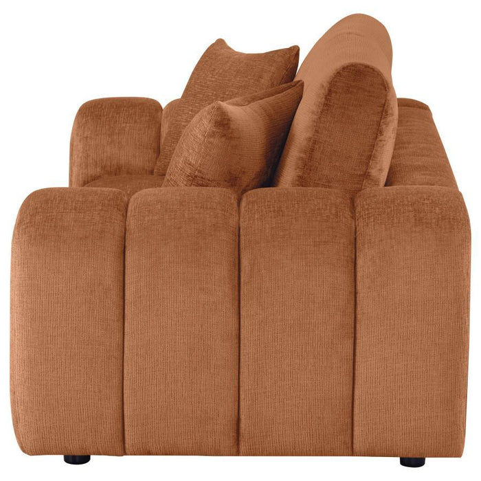 Burnett - Chenille Upholstered Wide Arm Loveseat