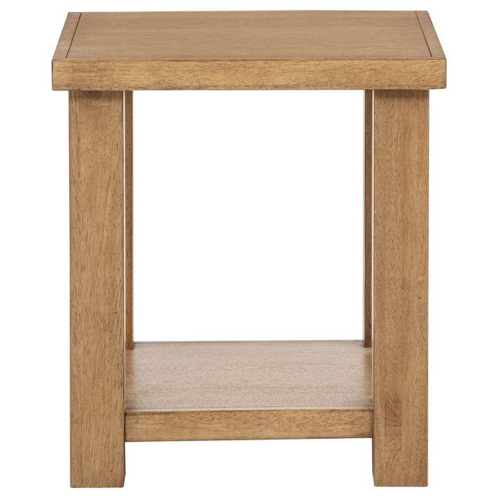 Beasley 3-Piece Wood Coffee Table Set Golden Oak