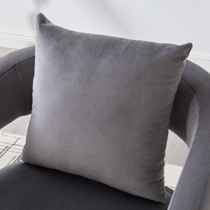 Open Back Accent Chair, Round Sofa Lounge Armchair