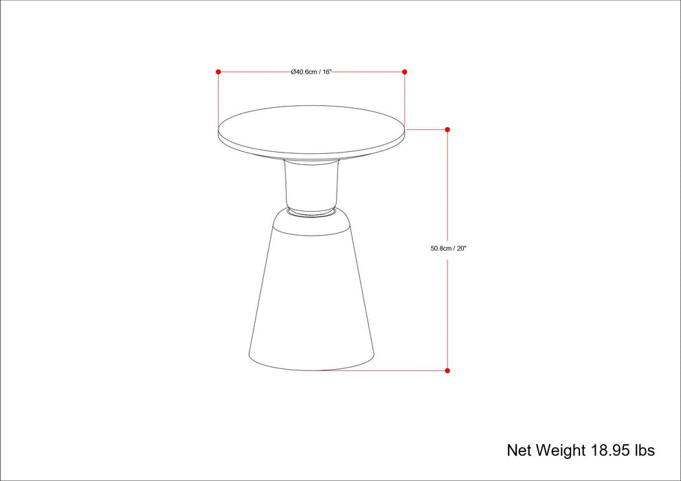 Leyla - Side Table - Antique Brass