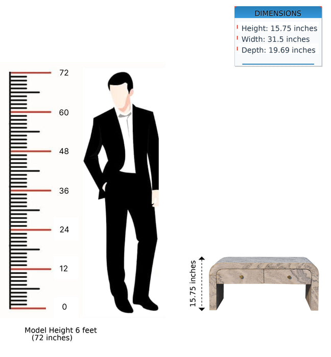 Nouveau Coffee Table - Marble