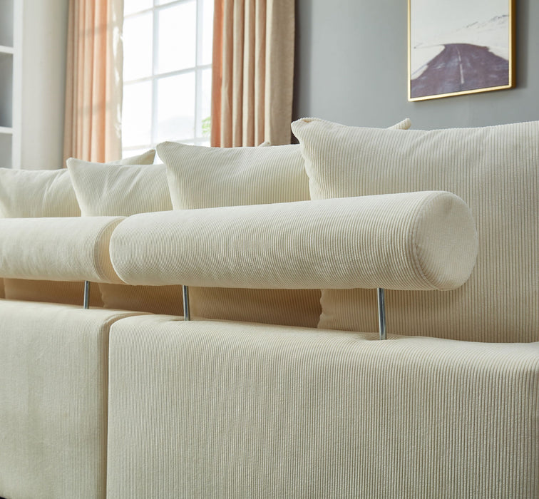 5 Seater Oversized Convertible L & U Shaped Couch