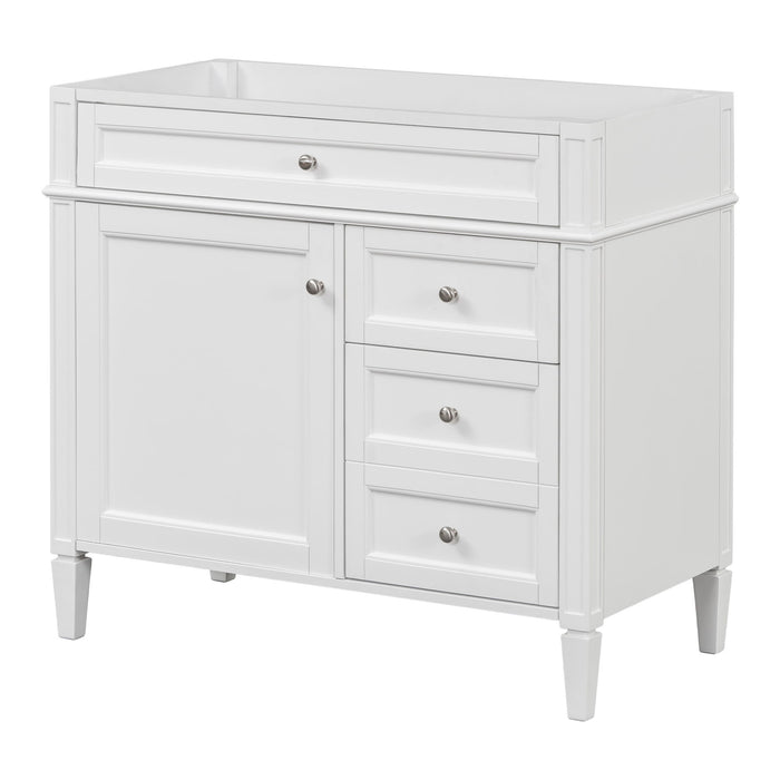 Bathroom Vanity Without Top Sink, Modern Bathroom Storage Cabinet With 2 Drawers And A Tip-Out Drawer