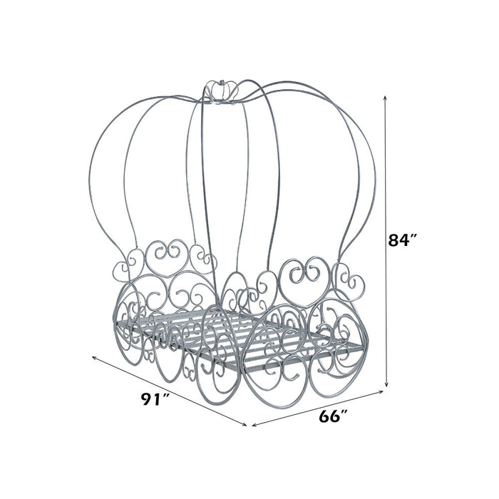 Priya - Twin Bed With Canopy - Silver