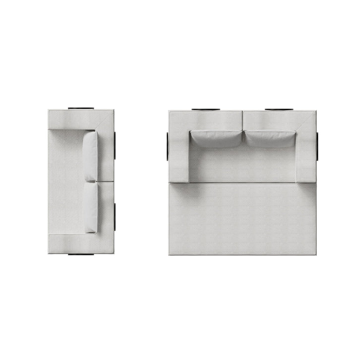 3 Seat Folding Floor Couch & King Size Bed Mattress