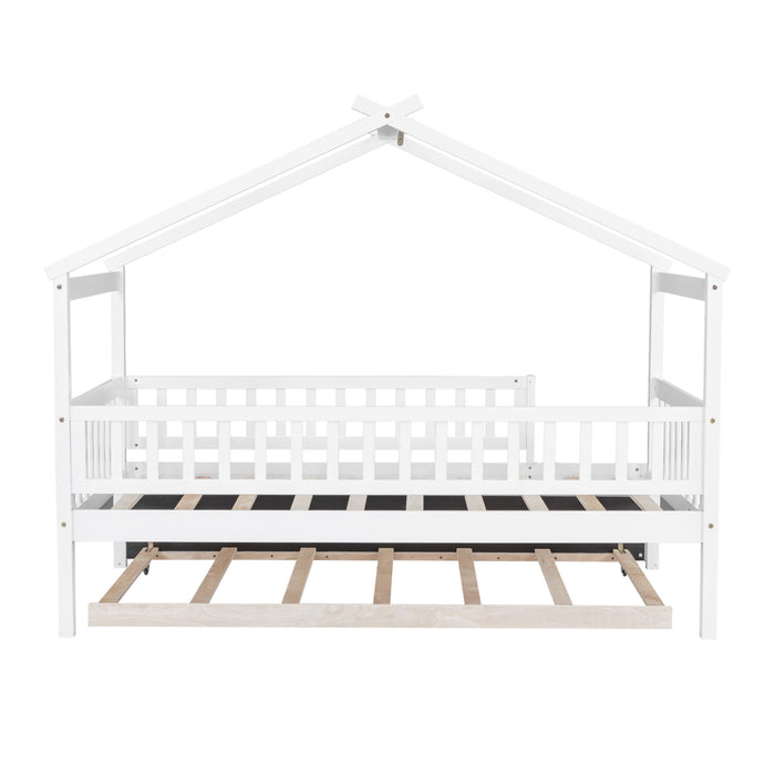 Creativity House Bed With Twin Size Trundle