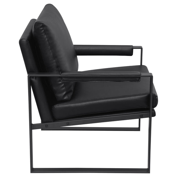 Goldbriar - Upholstered Track Arm Accent Chair - Black