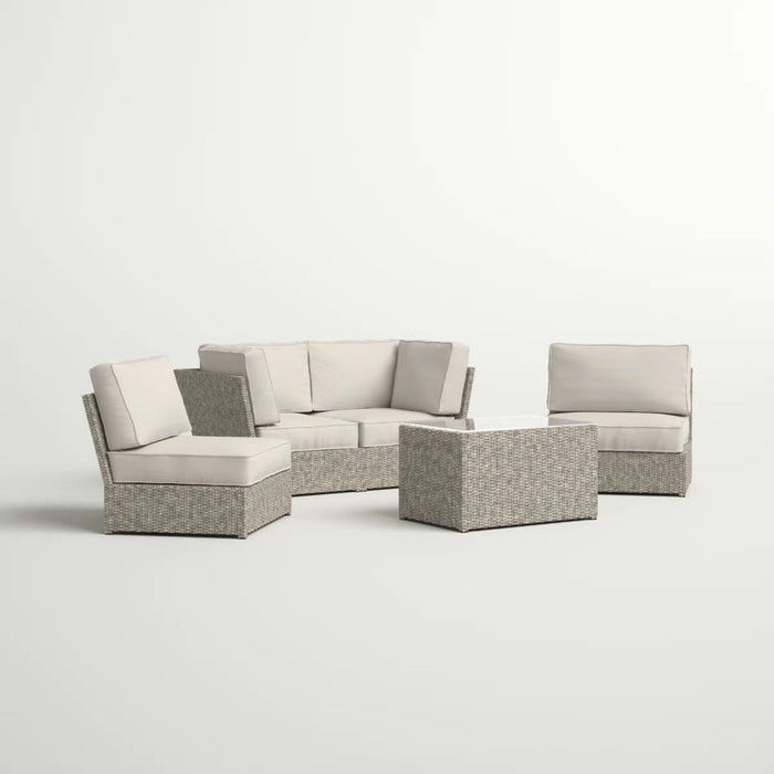 Stylish Modular Wicker Patio Seating Group